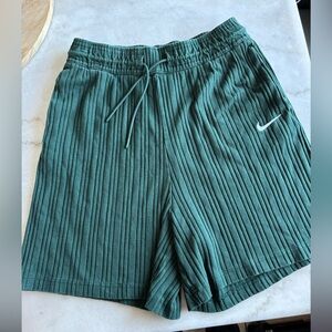 Nike Forest Green Ribbed Shorts